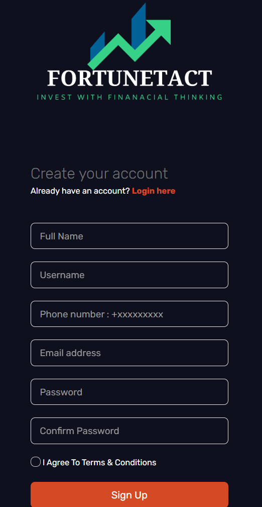 Trading Account Registration Process