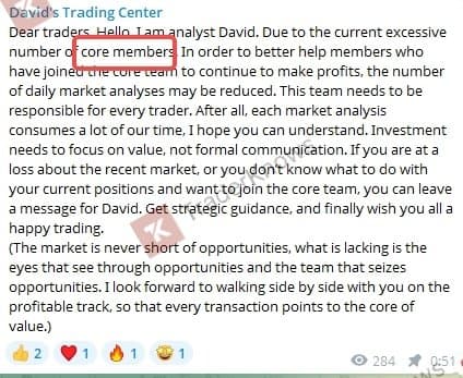 David Analyst's Promotional Content on TG