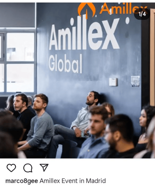 Foto de la “feria” en Madrid de Amillex