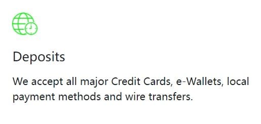 Turbo Funding's deposit and funding method