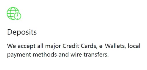 Turbo Funding's deposit and funding method