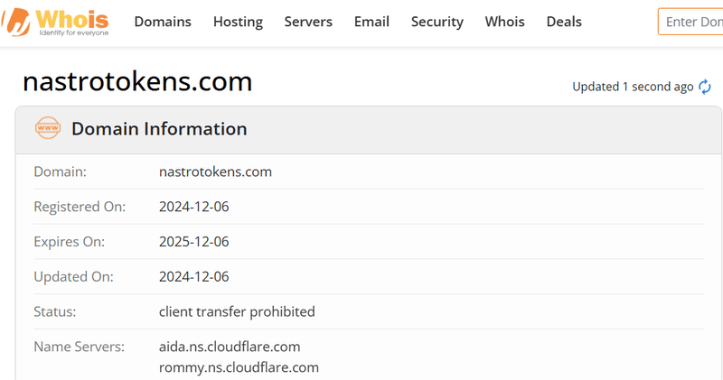 ผลการสืบค้นจาก Whois