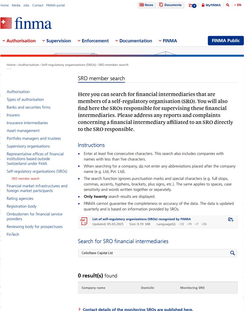 Swiss Financial Market Supervisory Authority(FINMA)