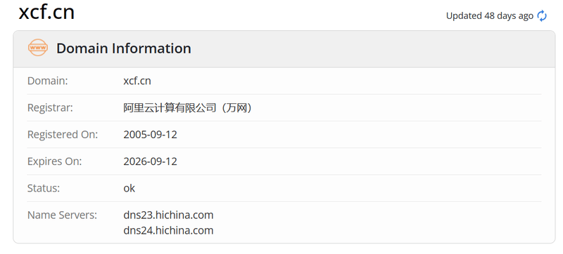 New Wealth whois.com Domain Age Data