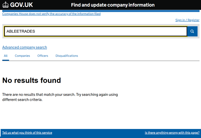 Companies House Query Result