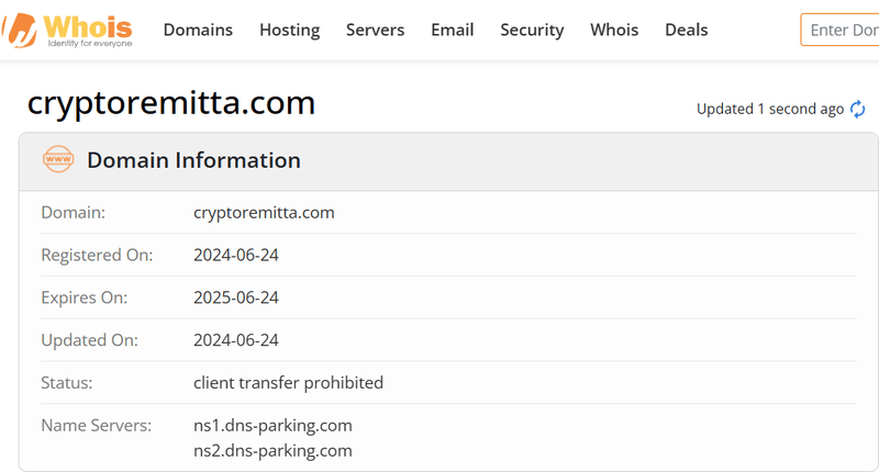 ผลการตรวจสอบ Whois