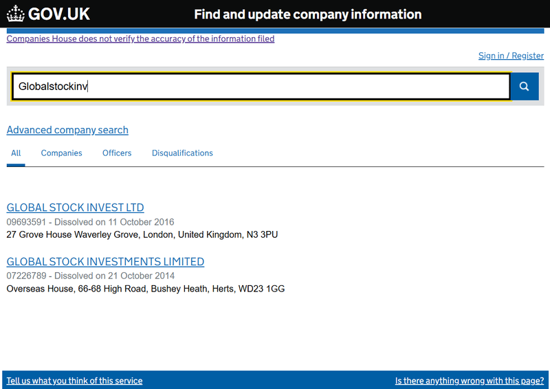 Companies House Query Result