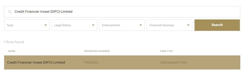 CFI   DIFC Inquiry