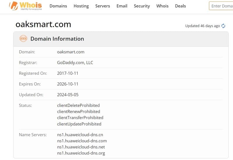 Информация о компании Oak Smart