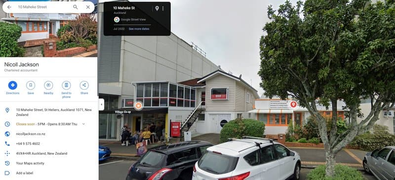 Actual company found at the Google Maps queried address