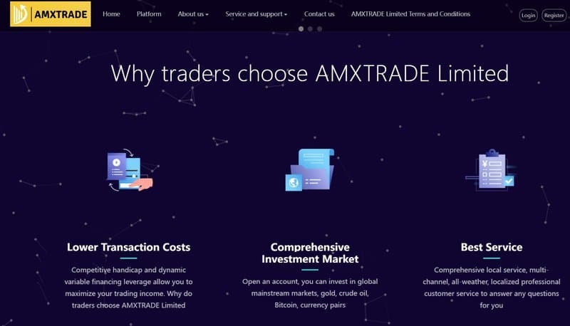 AMXTRADE Limited web design