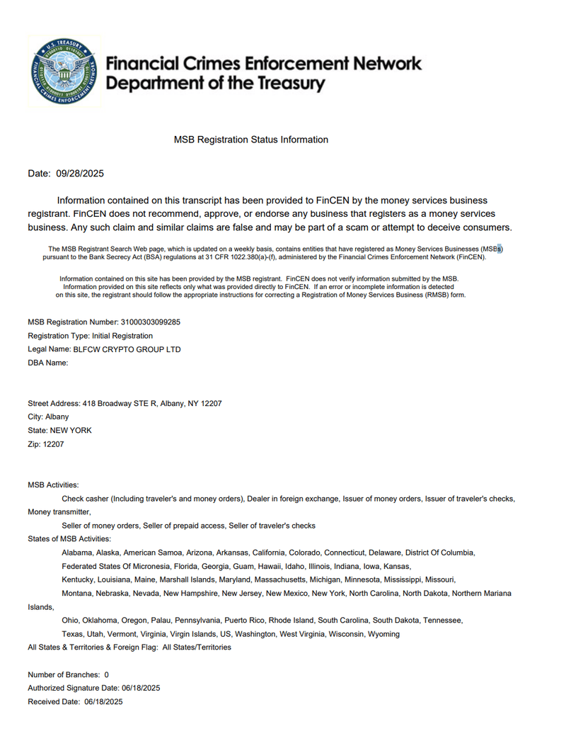 FinCEN Query Result