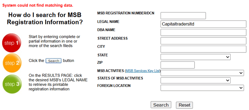 FinCEN Query Result