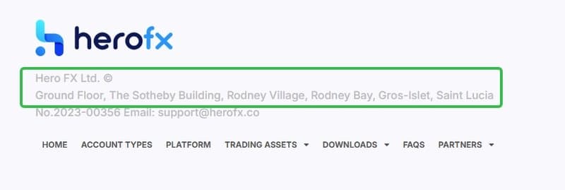 Hero FX address