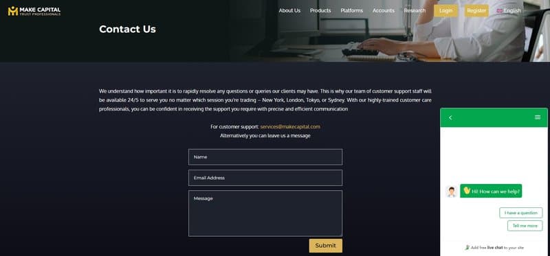 Make Capital contact information