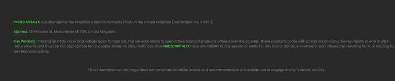 Background of Pride Capital FX