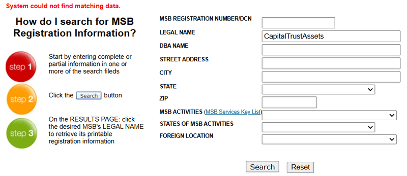 FinCEN Query Result