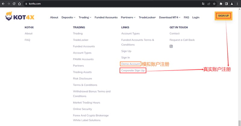 Información de registro de cuentas en el sitio web 1