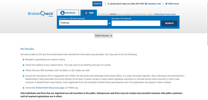 FINRA Query Result