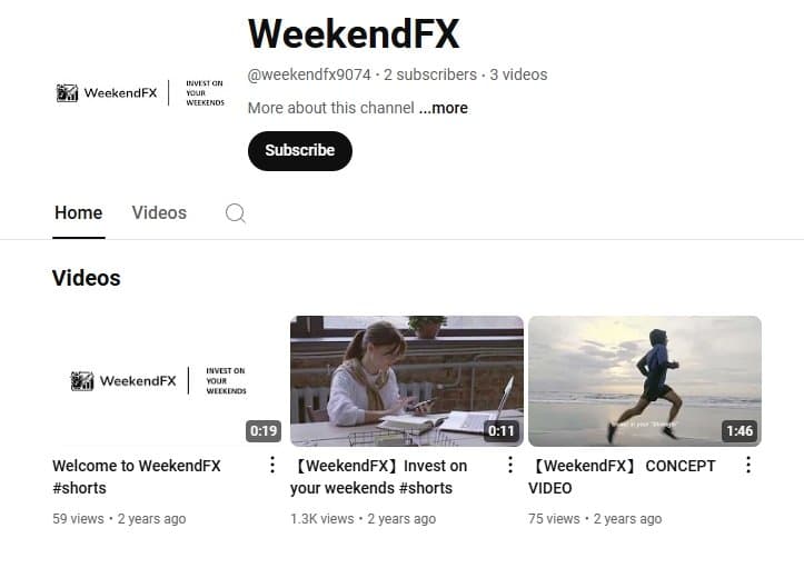 Kênh YouTube của WeekendFX