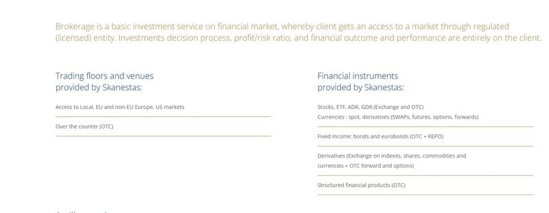Brokerage services