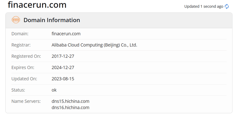奔跑财经whois.com域名年限数据