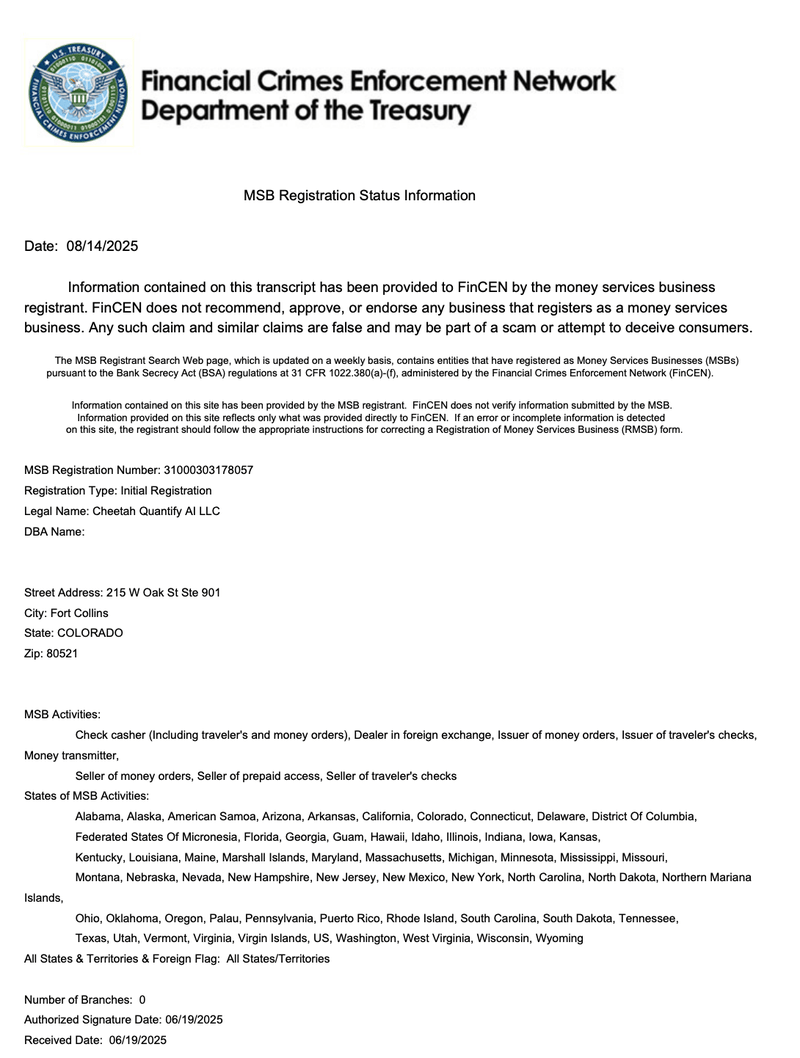 MSB License Information