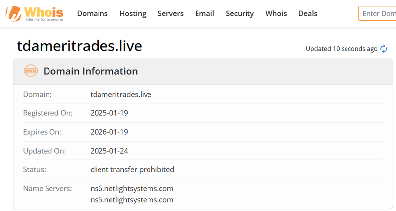 Resultado de la Consulta Whois