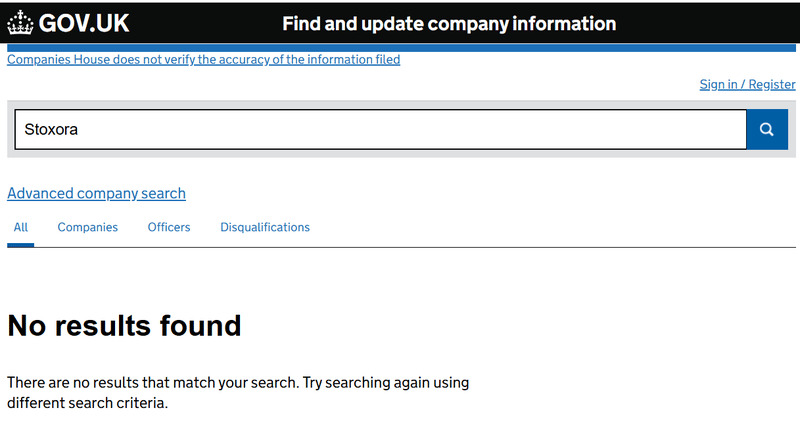 Companies House Query Result
