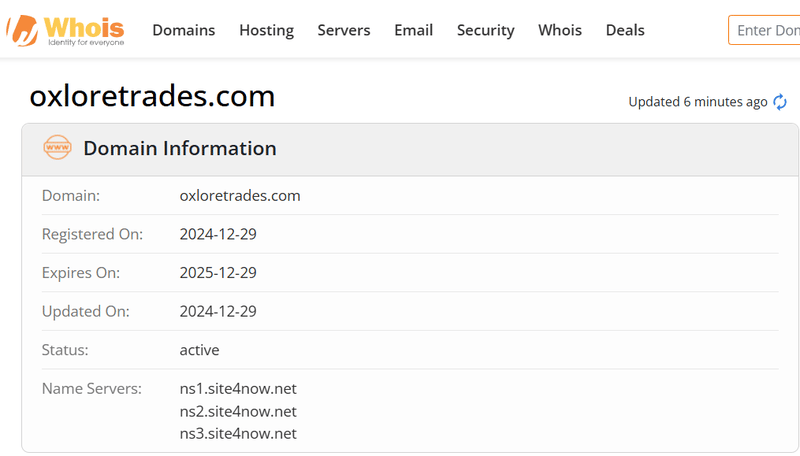 Kết quả tra cứu Whois