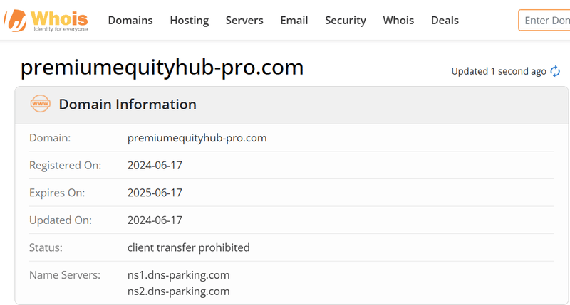 ผลการค้นหาข้อมูลจาก Whois