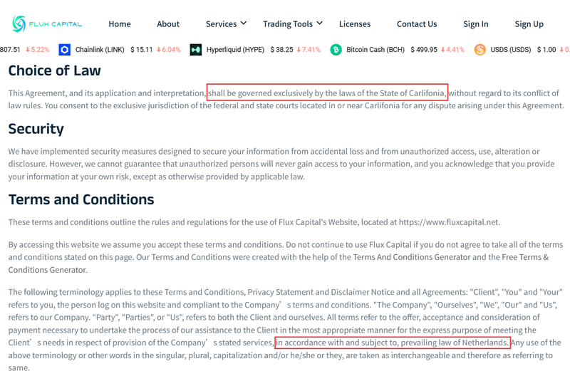 Terms & Conditions Analysis