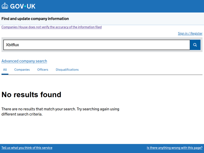 ผลการค้นหาใน Companies House