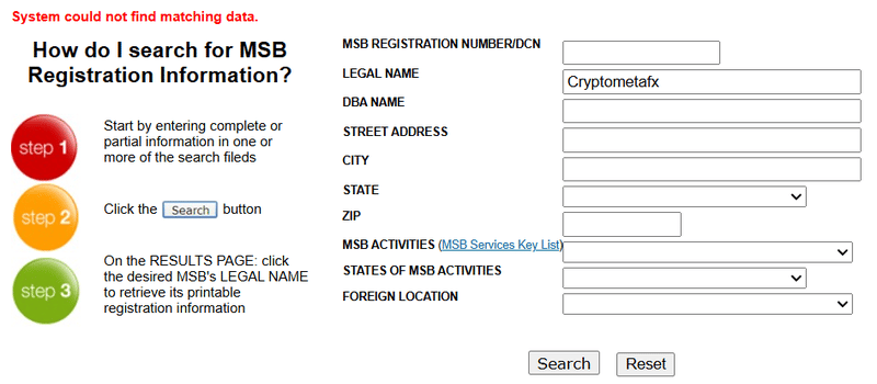 FinCEN Query Result