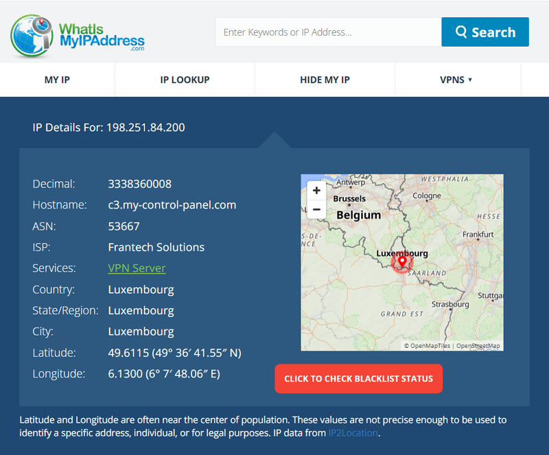 Resultado de Consulta What Is My IP Address