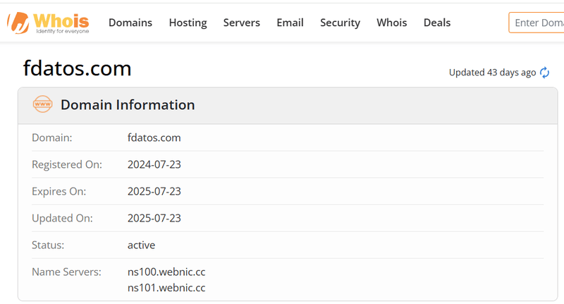 Whois Query Result