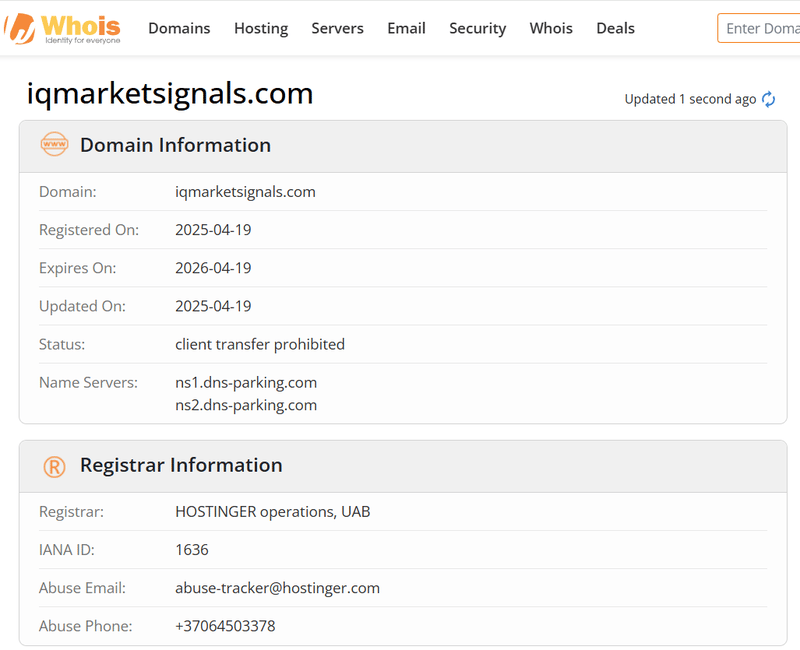 Whois Query Result