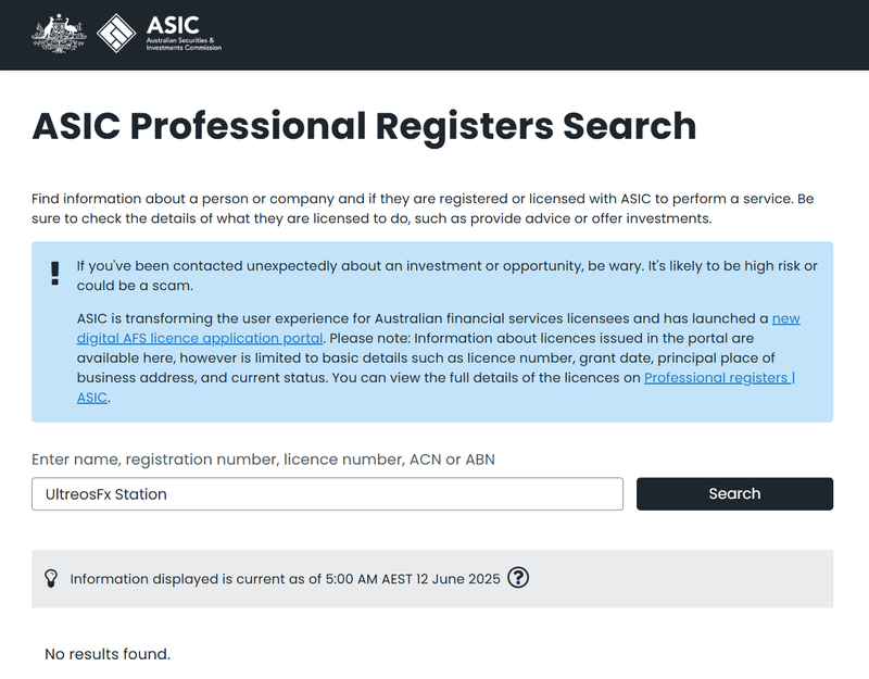 ASIC Query Result