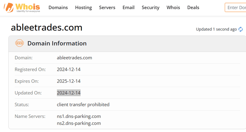 Whois Query Result