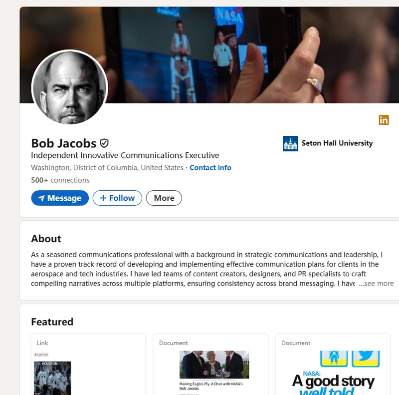 LinkedIn 조회 결과
