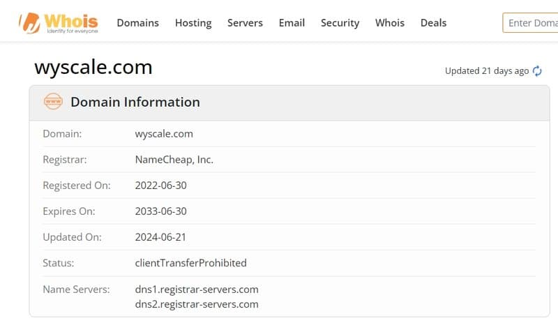 WYscale domain time