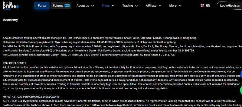 Registration and Regulatory Information