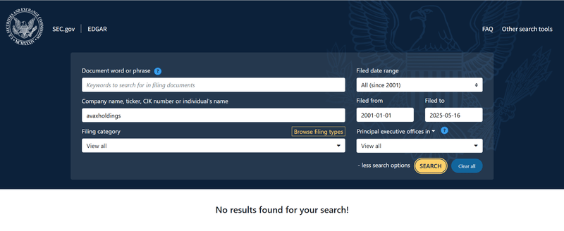 SEC Query Result