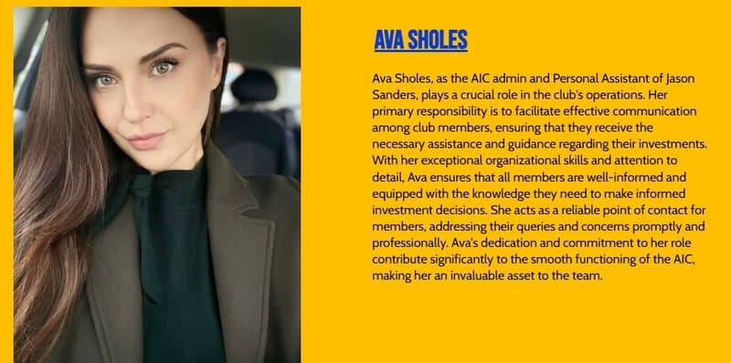 Fictional assistant Ava Sholes