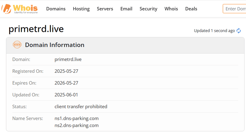 Whois Query Result