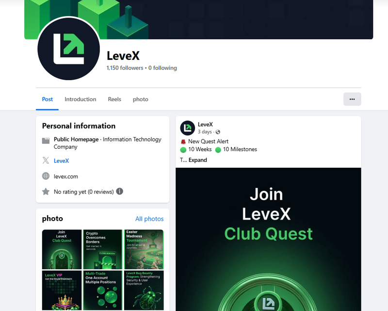 Información de Redes Sociales en Facebook