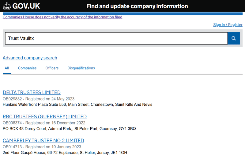 Consulta de Companies House