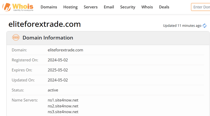 Результаты проверки Whois
