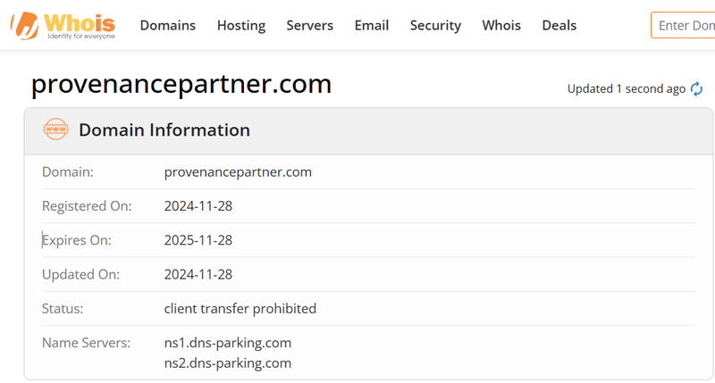 ผลการค้นหา Whois