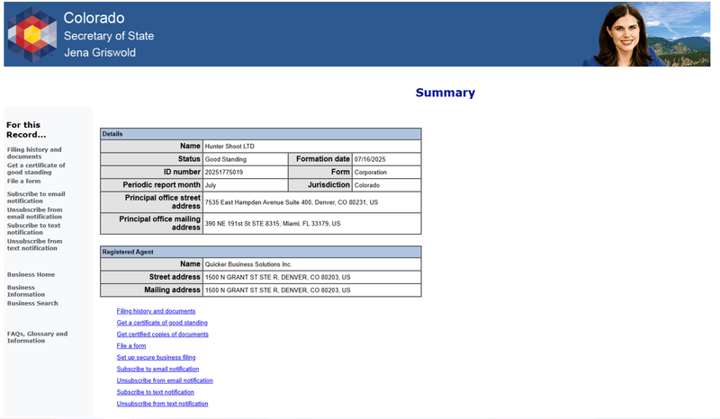 Colorado Information Verification